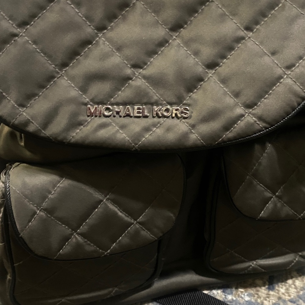 Michael Kors Quilted Charcoal Backpack - Picture 7 of 7